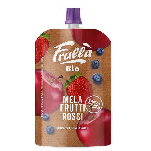 Frullà пюре фруктовое яблоко-красные фрукты, BIO, 100 гр
